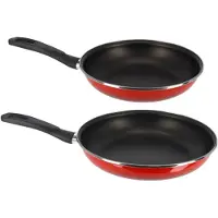 Gerimport 2x Formaten koekenpannen set Merida 28 en 32 cm diameter - Koekenpannen