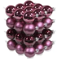 Othmar decorations kerstballen - 36x st - cherry roze - D6 cm - glas - Kerstbal