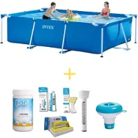 Intex Zwembad - Frame Pool - 300 x 200 x 75 cm - Inclusief WAYS Onderhoudspakket