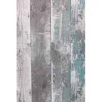 Overig Vliesbehang Planken 68616 - Grijs - Turquoise - 10,05m X 53cm