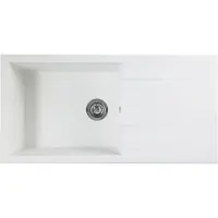 Big Buy Cooking CUBE ingebouwde spoelbak, in SMC WHITE UNI - 17, 1 kom, maat 100 * 50 cm, handmatig afval