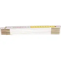 ABC-led Opvouwbare duimstok - 2 meter - Hout + nylon coating