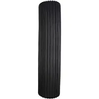 Gilde Fjord Vaas - H76 x Ø19 cm - Keramiek - Mat zwart - Modern - Decoratief