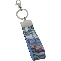Goebel - Claude Monet | Sleutelhanger Waterlelies met wilg | Kunstleer - 16cm