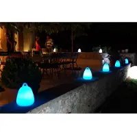 Lumisky Draadloze draagbare LED-lamp LIBERTY C25 - Waterdicht en zwevend - H 24 cm - Wit en veelk...