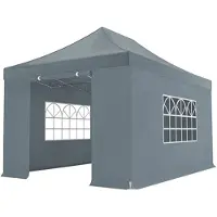 Lizzely Garden & Living Easy up 3x4,5m grijs 40mm (aluminium buizen) semi prof partytent opvouwbaar