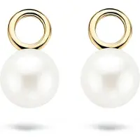 Blush geelgouden mix & match "original" bedelhangers met witte swarovski parels