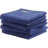 DDDDD vaatdoek Basic blauw 30x30cm 4st blauw Katoen Schoonmaakdoek