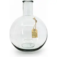 Bellatio Transparante Eco Bol Vaas/vazen Met Hals Van Glas 31 X 22 Cm - Vazen