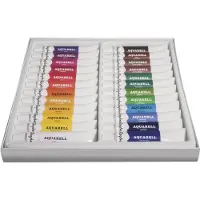 Rayher Hobby Aquarelverf/waterverf schilder set tubes 24 kleuren 12 ml - Hobbyverf