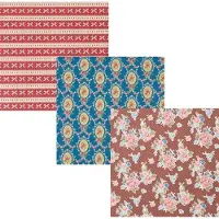 Benza Assortiment 1 luxe kadopapier cadeaupapier inpakpapier - 200 x 70 cm - 3 rollen