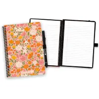 Bambook Floral uitwisbaar notitieboek - Summer - A5 - Gelinieerde pagina's - Duurzaam, herbruikbaar whiteboard schrift - Met 1 gratis stift