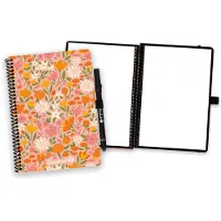 Bambook Floral uitwisbaar notitieboek - Summer - A5 - Blanco pagina's - Duurzaam, herbruikbaar whiteboard schrift - Met 1 gratis stift