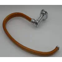 Sonia Manila handdoekenrek - ophang ring - 200 mm - chroom/hout - 39385