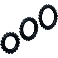 Baile FOR HIM | Titan Set 3pcs Cock Ring Black 2.8 + 2.4 + 1.9 Cm