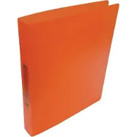 Alpha ringmap, voor ft A4, uit PP, 2 ringen van 25 mm, transparant oranje - 5 stuks