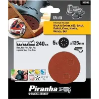 Piranha Schuurschijf excentrische schuurmachine 125mm, 240K 5 stuks X32182