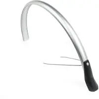 Eurofender Achterspatbord 28" - Zilver - Inclusief Stang en Spatlap - 46 mm Breed
