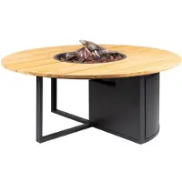 Cosi Fires Cosiloft vuurtafel 120 cm rond zwart teak