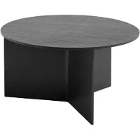 HAY Bijzettafel Slit Wood Black Round Ø65 X H35,5 cm