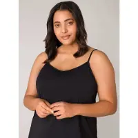 Base Level Curvy onderjurk Yanira met verstelbare bandjes zwart female | Maat: 50