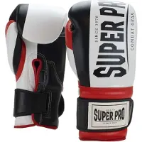 Super Pro (kick)Bokshandschoenen Bruiser Zwart/Rood/Wit