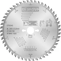 DeWalt DT4345-QZ Extreme Cirkelzaagblad - 250 X 30 X 50T - Hout / Trespa