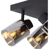 Lucide ALION - Plafondspot (Plafondlamp) - 4xE14 - Zwart