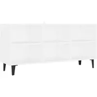 vidaXL Tv-meubel met metalen poten 103,5x30x50 cm wit
