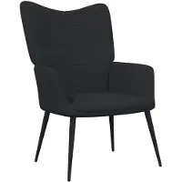vidaXL Relaxstoel stof zwart