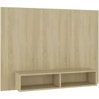 vidaXL Tv-wandmeubel 120x23,5x90 cm spaanplaat sonoma eikenkleurig