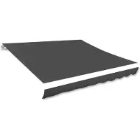 vidaXL Vervangingsdoek voor luifel 350x250 cm polyester grijs