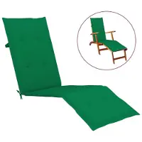 vidaXL Terrasstoelkussen (75+105)x50x4 cm groen