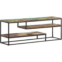 vidaXL Tv-meubel 130x30x45 cm massief gerecycled hout