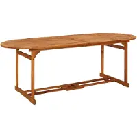 vidaXL Tuintafel 220x90x75 cm massief acaciahout
