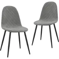 vidaXL Eetkamerstoelen 2 st fluweel lichtgrijs