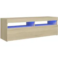 vidaXL Tv-meubel met LED-verlichting 120x35x40 cm sonoma eikenkleurig