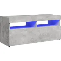 vidaXL Tv-meubel met LED-verlichting 90x35x40 cm betongrijs