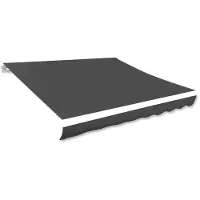 vidaXL Vervangingsdoek voor luifel 400x300 cm polyester grijs