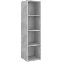 vidaXL Tv-wandmeubel 37x37x142,5 cm bewerkt hout betongrijs