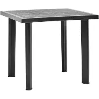 vidaXL Tuintafel 80x75x72 cm kunststof antraciet