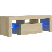 vidaXL Tv-meubel met LED-verlichting 120x35x40cm sonoma eikenkleurig