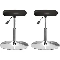 vidaXL Eetkamerstoelen 2 st kunstleer zwart