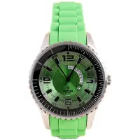 Alpha Saphir 231F Horloge - Rubber - Groen - Ø 42 mm