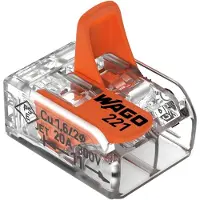 ABC-led Wago verbindingsklem 2-VOUDIG 0,2-4 MM² - Doorvoerconnector per 5 stuks
