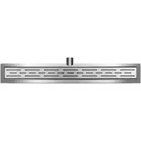 Mueller Luxa RVS douchegoot 100x7cm met muurflens