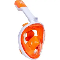 Sea Turtle Snorkelmasker - Snorkel - Duikbril - Snorkelset - Full Face Masker - Volwassenen - Wit/Oranje - S/M