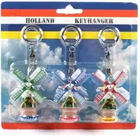 Matix 3 X Sleutelhanger Molen In Blister Holland - Souvenir