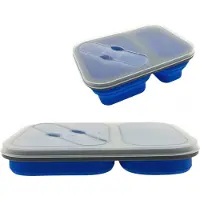 TOP Opvouwbare Siliconen Lunchbox - 22 X 16 X 3,5 CM - Blauw