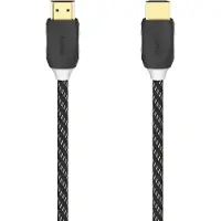 Hama High Speed ​​HDMI Kabel - 4K - Ethernet - Gewoven Nylon - Verguld - 3m